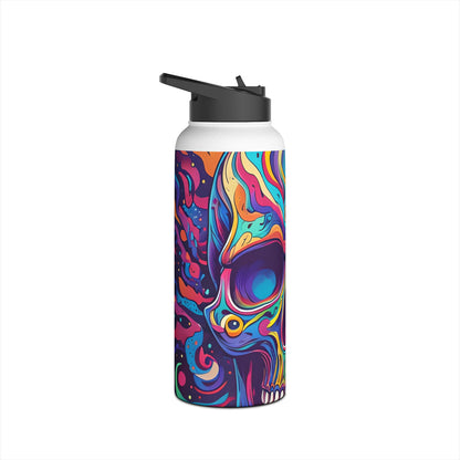 Psychedelic Skull - Stainless Steel Water Bottle