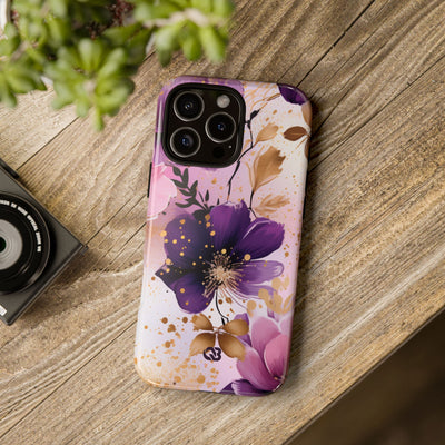 Gilded Violet Bloom · Tough Phone Case for iPhone