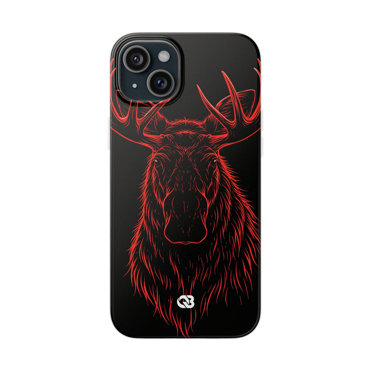 Nordic Moose Contour · Lite Phone Case for iPhone ·  Red