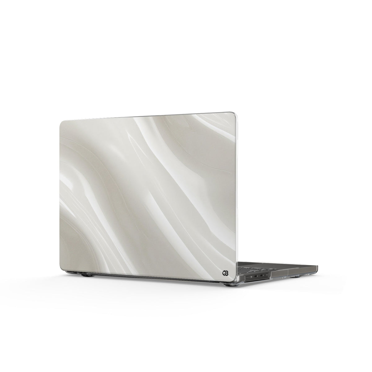 Liquid Enamel Fold · Clear Hard Case for MacBook · White