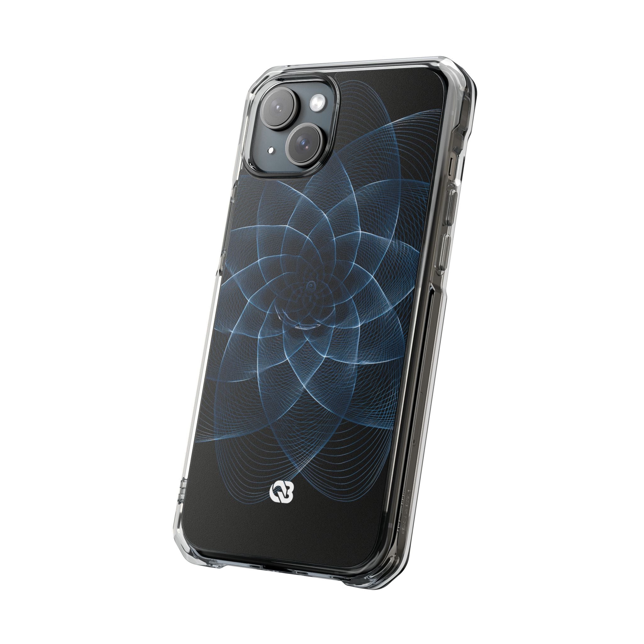 Blue Impact MagSafe Phone Case for iPhone - Cobalt Geometric Bloom