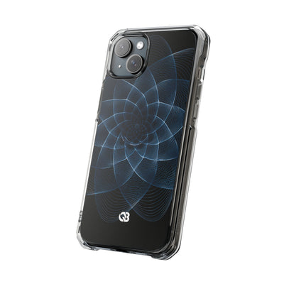 Blue Impact MagSafe Phone Case for iPhone - Cobalt Geometric Bloom
