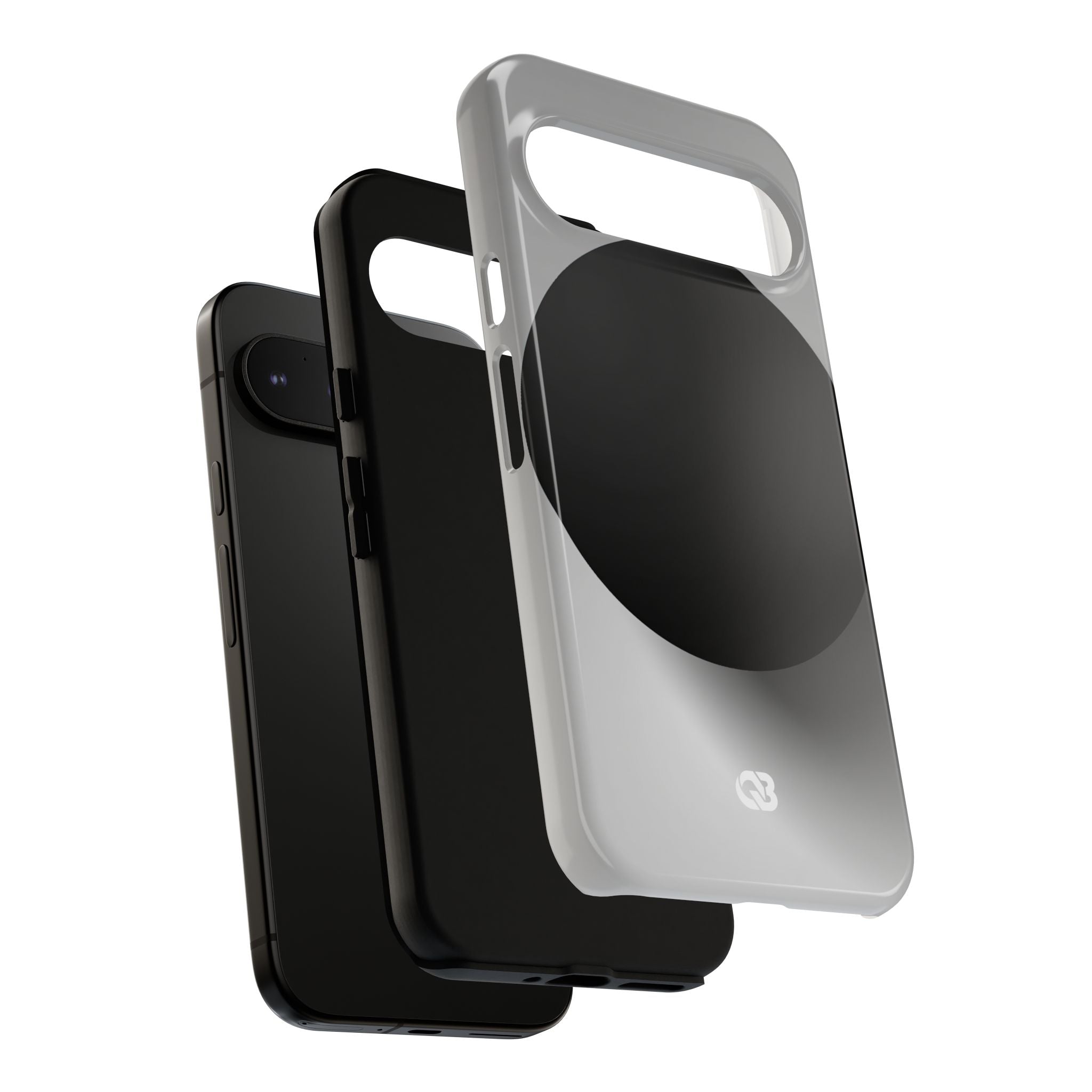 Grey Tough Phone Case for Google Pixel - Matte Onyx Sphere