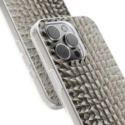 Beige Lite Phone Case for iPhone - Bone Spiked Grid