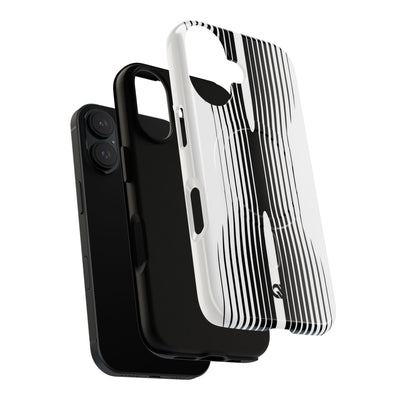 White Tough 2.0 Magsafe Phone Case for iPhone - Kinetic Mono Distortion