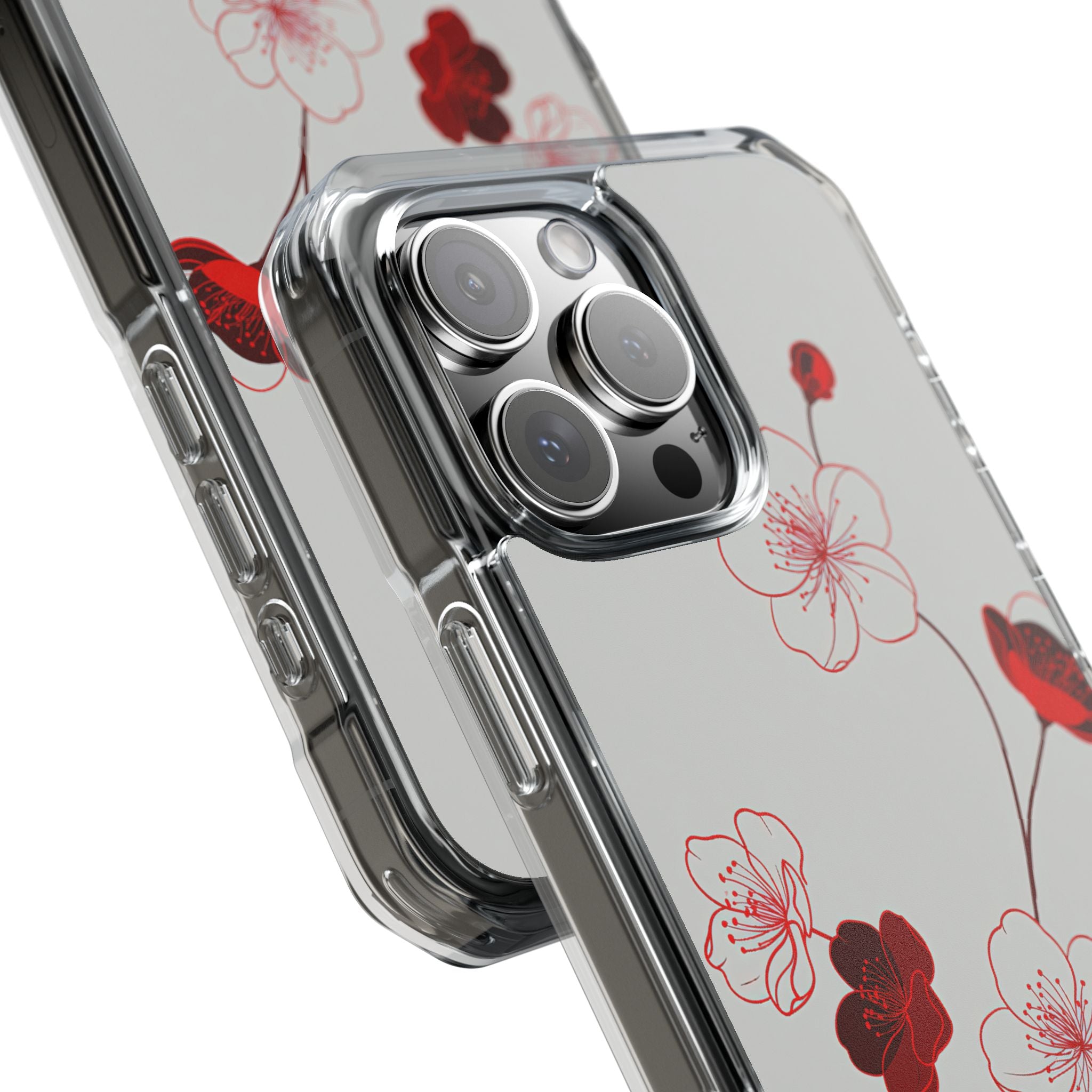Red Impact MagSafe Phone Case for iPhone - Kyoto Ember Bloom