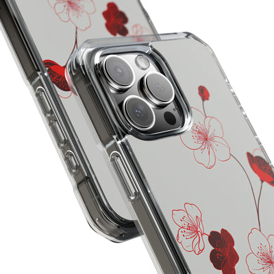 Red Impact MagSafe Phone Case for iPhone - Kyoto Ember Bloom