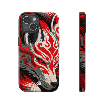 Crimson Kitsune Spirit · Tough Phone Case for iPhone · Red