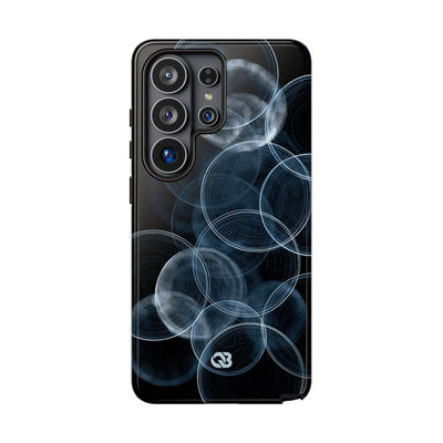 Blue Tough Phone Case for Samsung - Cyan Pulse Ripple