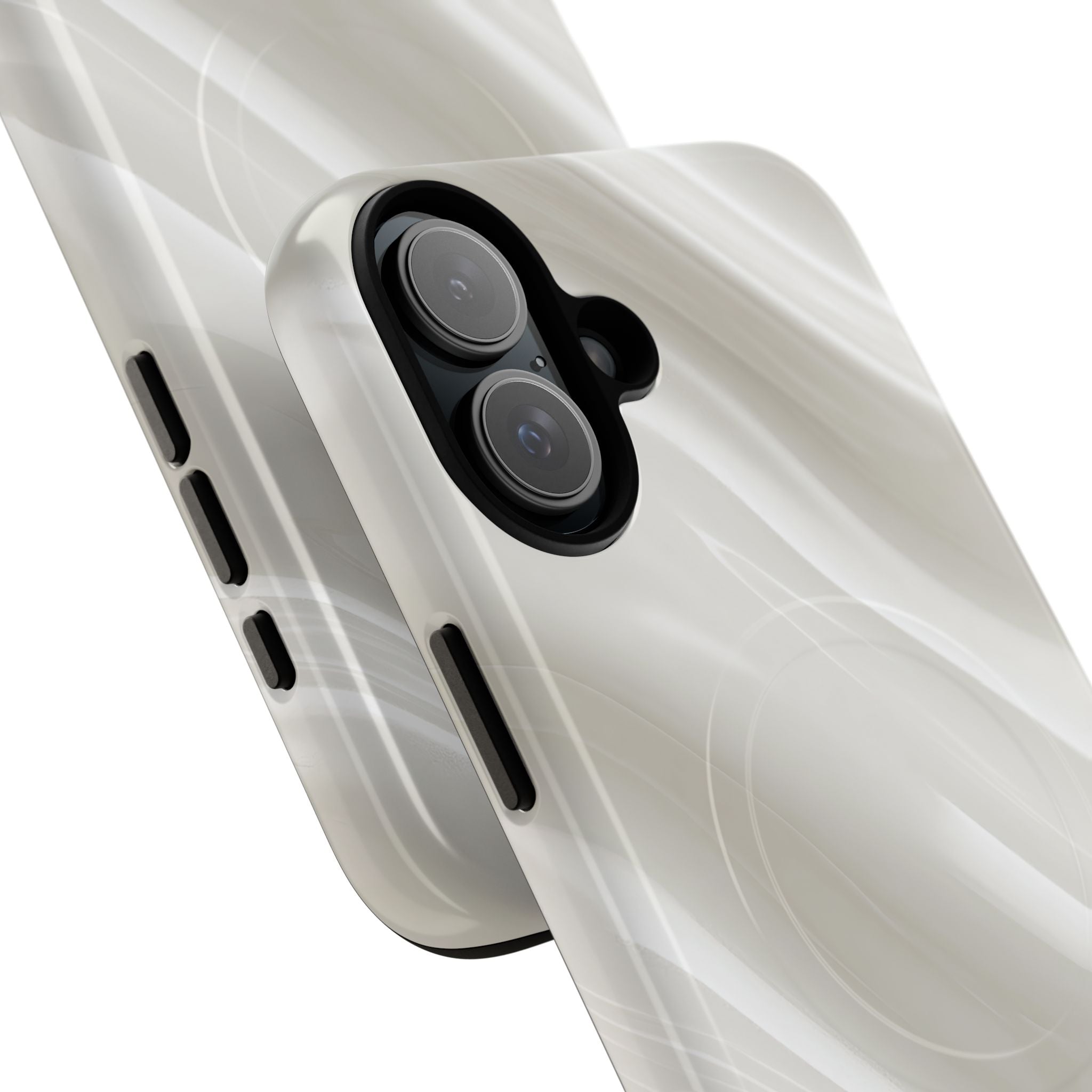 White Tough 2.0 Magsafe Phone Case for iPhone - Polished Ivory Wave