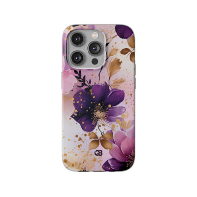 Gilded Violet Bloom · Soft Phone Case for iPhone