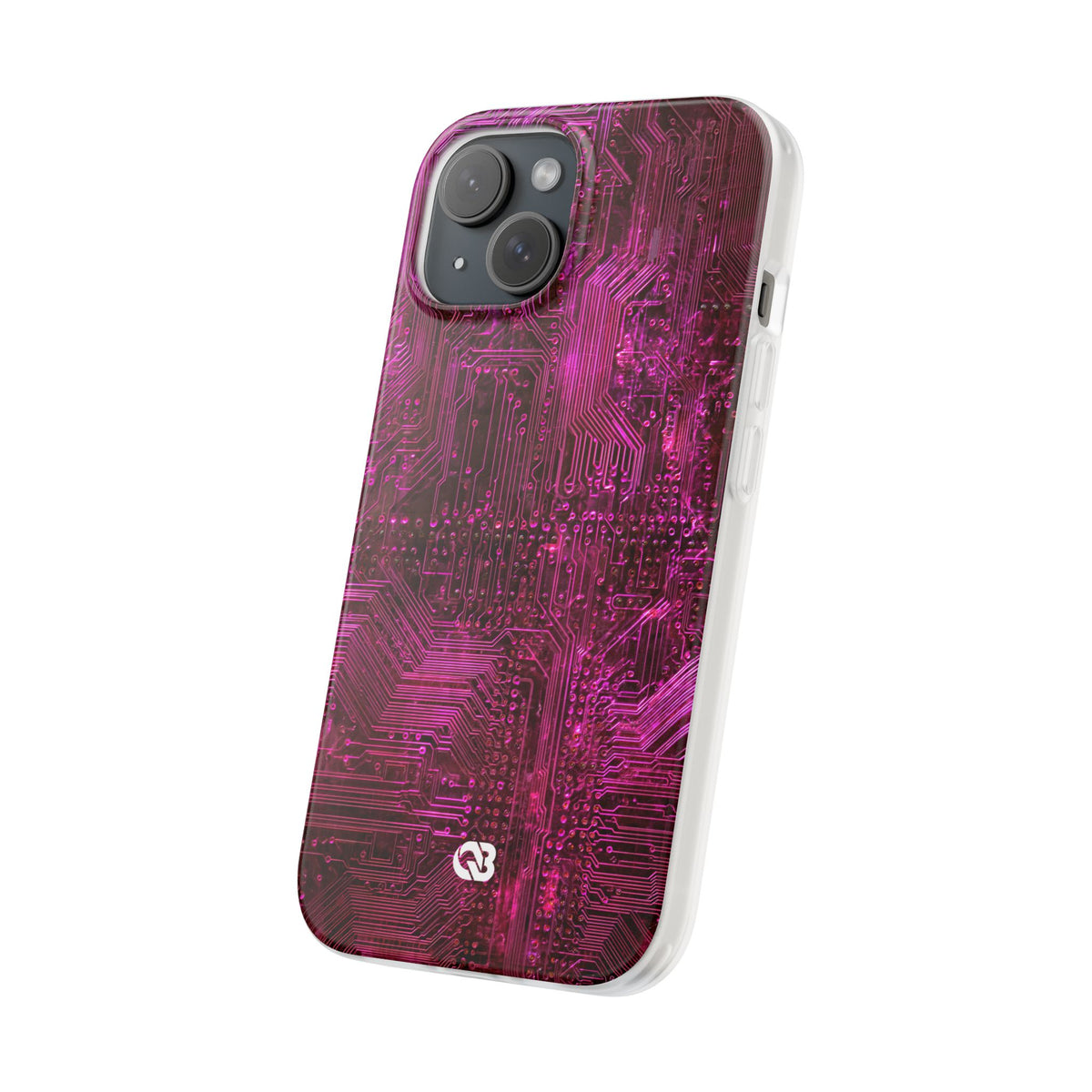 Magenta Circuit Trace · Lite Phone Case for iPhone ·  Pink