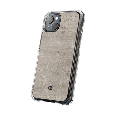Grey Impact MagSafe Phone Case for iPhone - Brutalist Stone Grit