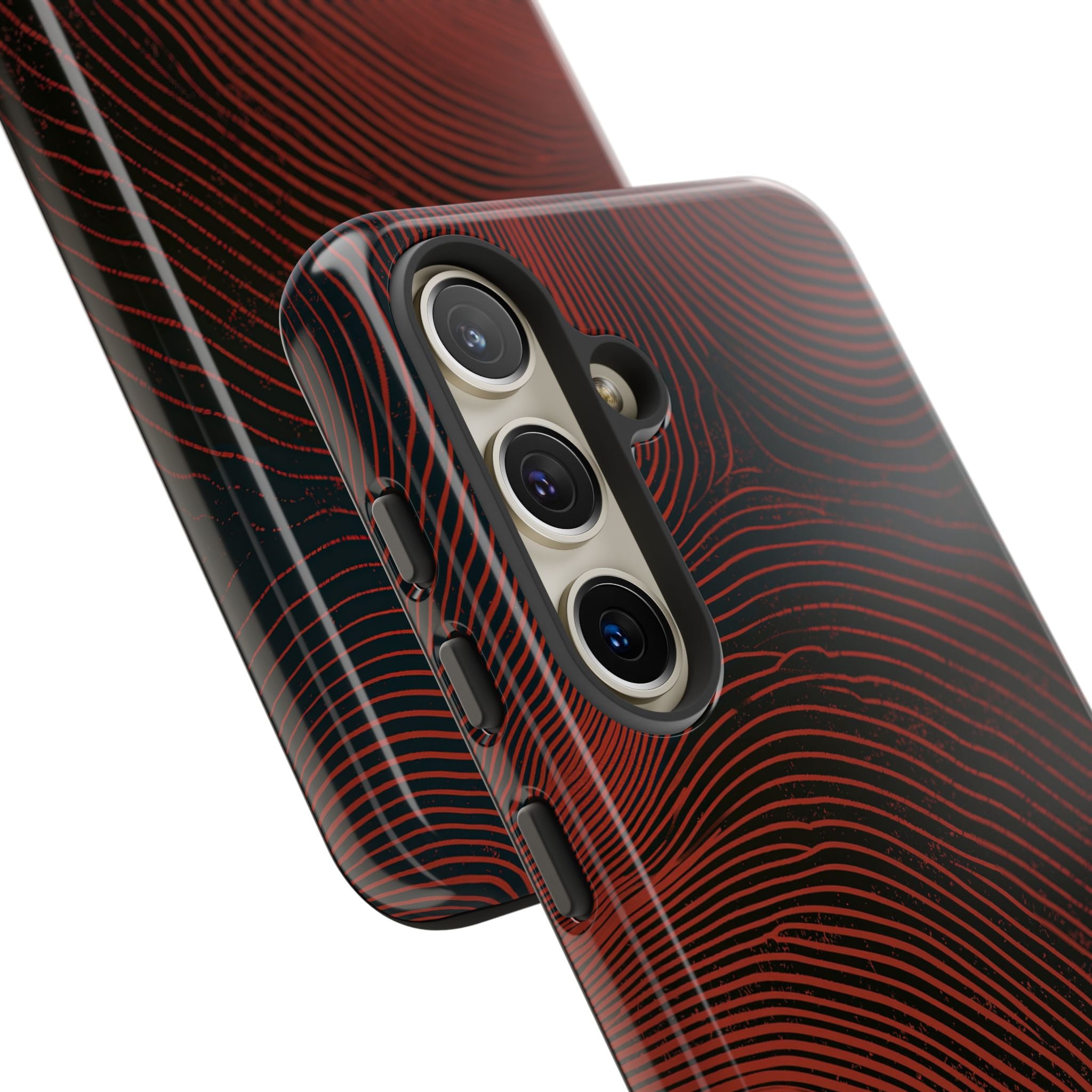 Red Tough Phone Case for Samsung - Terracotta Nerve Map