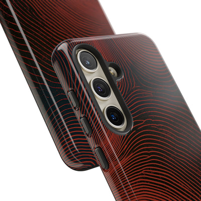 Red Tough Phone Case for Samsung - Terracotta Nerve Map