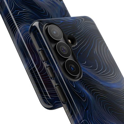 Blue Tough Phone Case for Samsung - Cobalt Contour Ridge