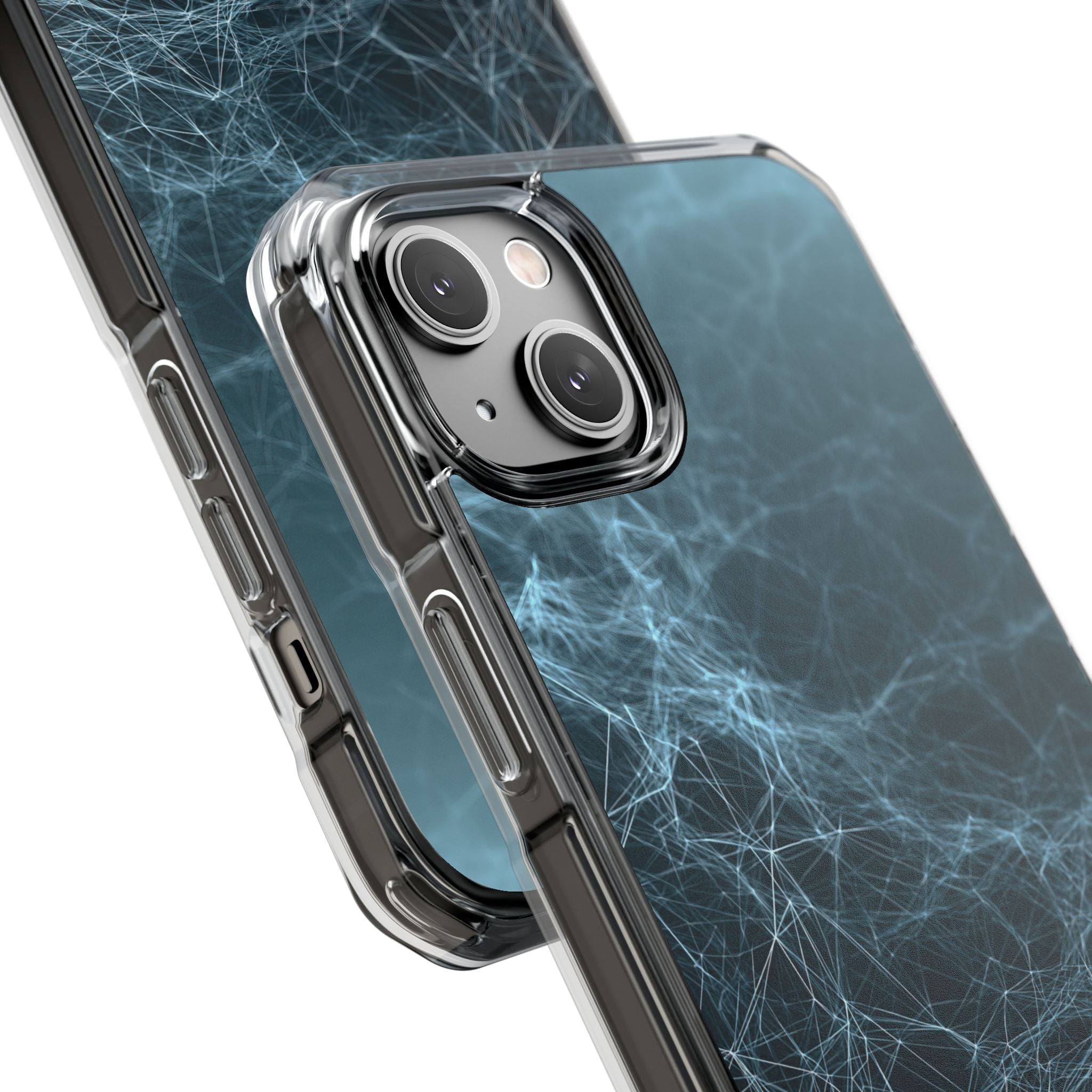 Teal Impact MagSafe Phone Case for iPhone - Arctic Neural Mesh
