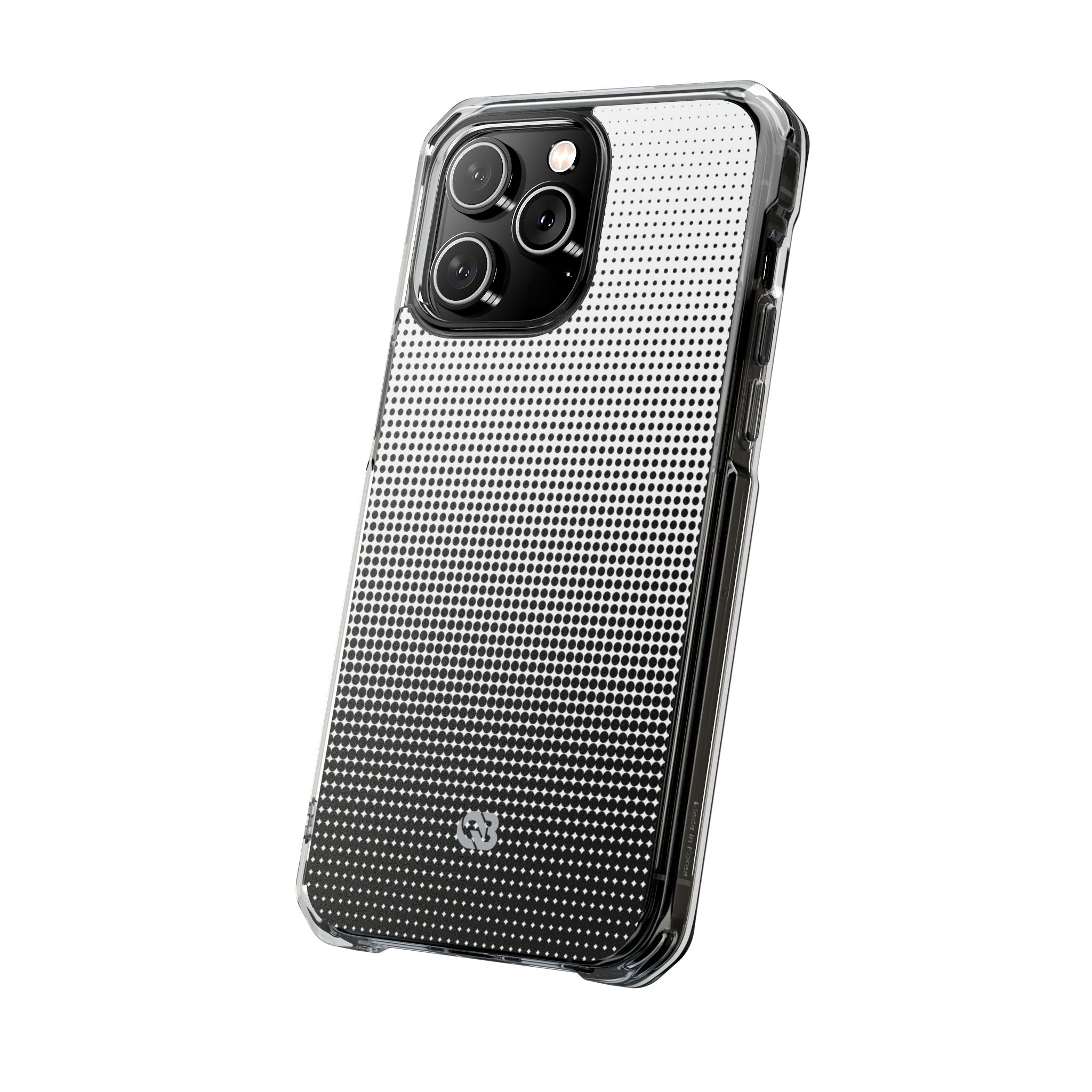 Black Impact MagSafe Phone Case for iPhone - Obsidian Halftone Flux