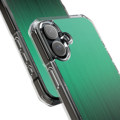 Emerald Cascade · Clear Impact Magnetic Phone Case for iPhone · Green