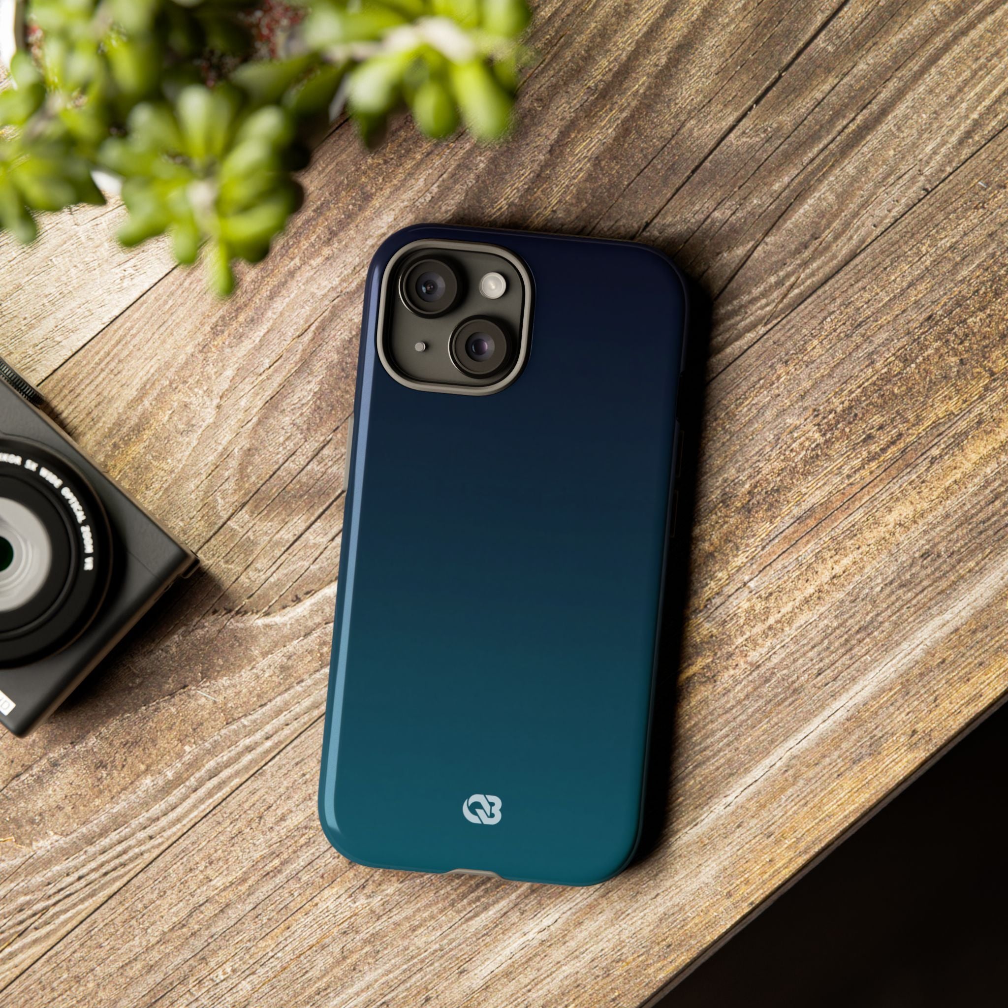 Teal Tough Phone Case for iPhone - Abyss Teal Haze