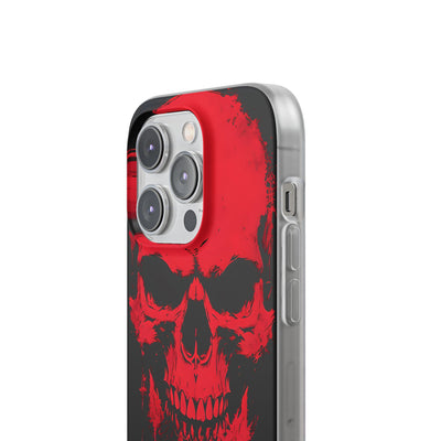 Crimson Street Skull · Soft Custodia per iPhone