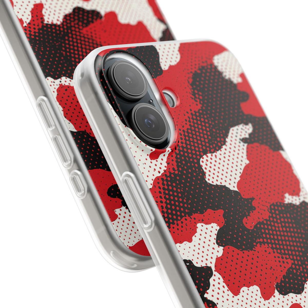 Crimson Halftone Camo · Lite Phone Case for iPhone ·  Red