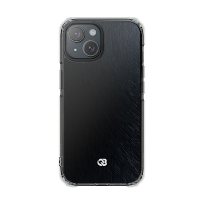 Black Impact MagSafe Phone Case for iPhone - Midnight Brushed Grain