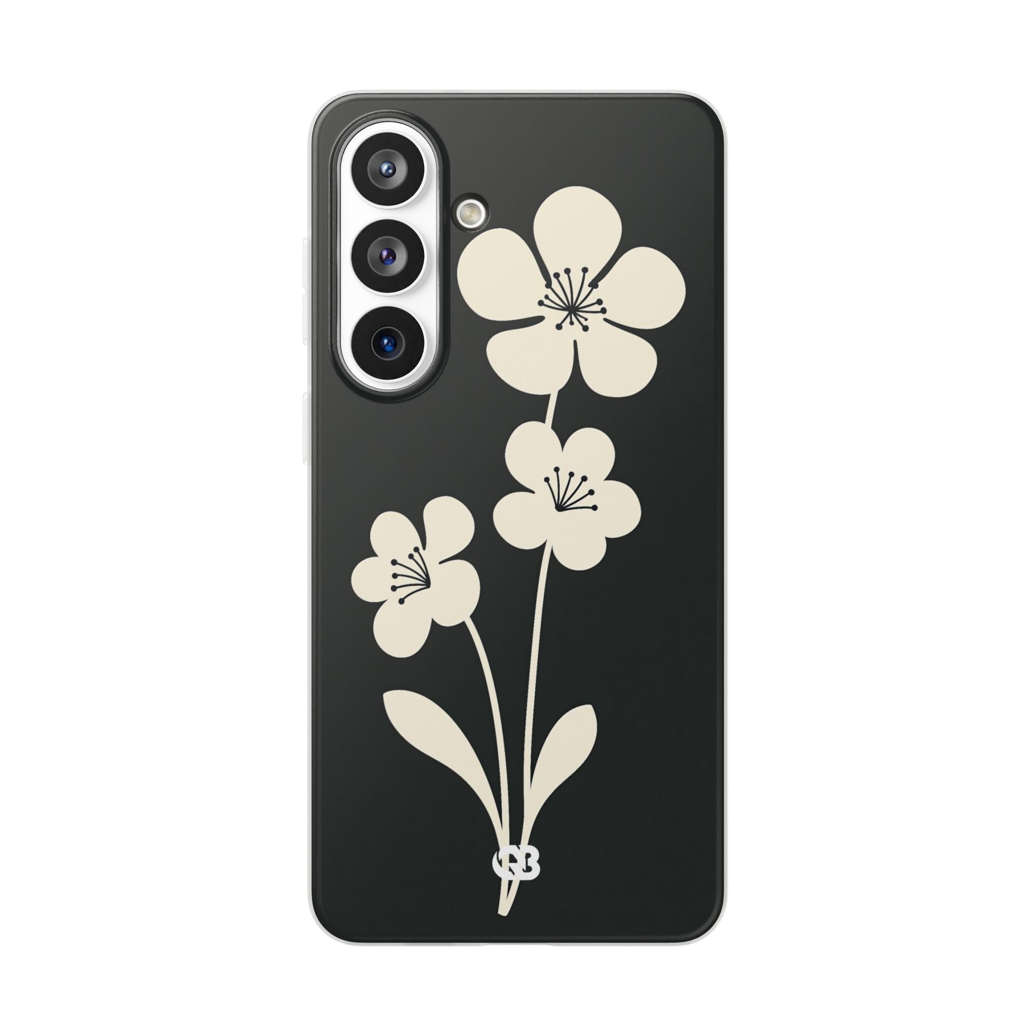 Black Lite Phone Case for Samsung - Obsidian Cream Bloom