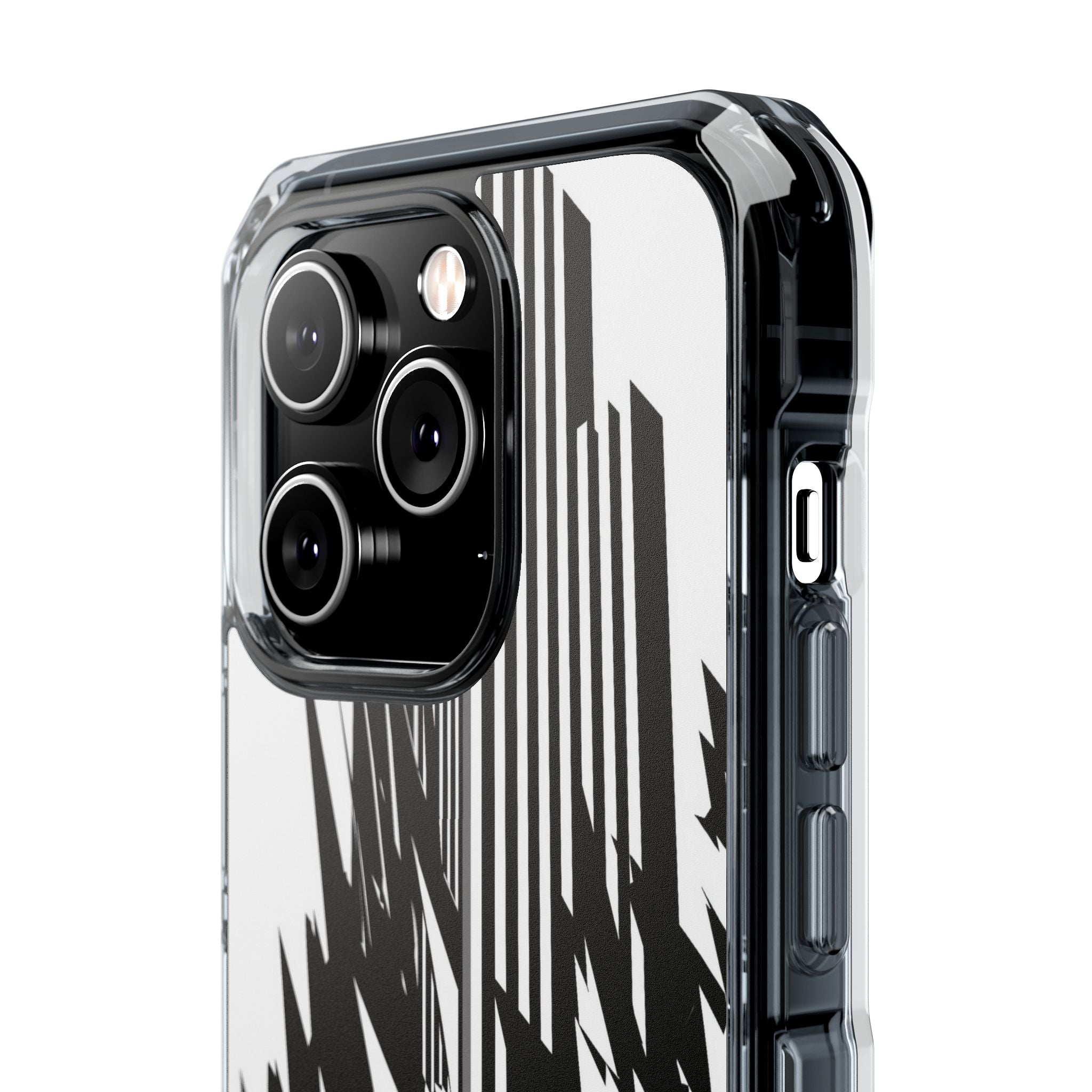 White Impact MagSafe Phone Case for iPhone - Shattered Vector Spire