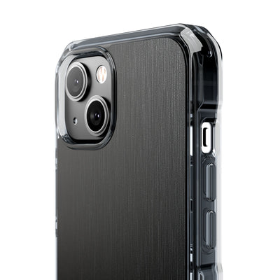 Obsidian Brushed Steel · Clear Impact Magnetic Phone Case for iPhone ·  Black