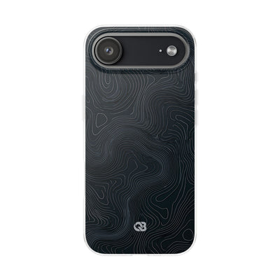 Black Lite Phone Case for iPhone - Obsidian Ridge Topo