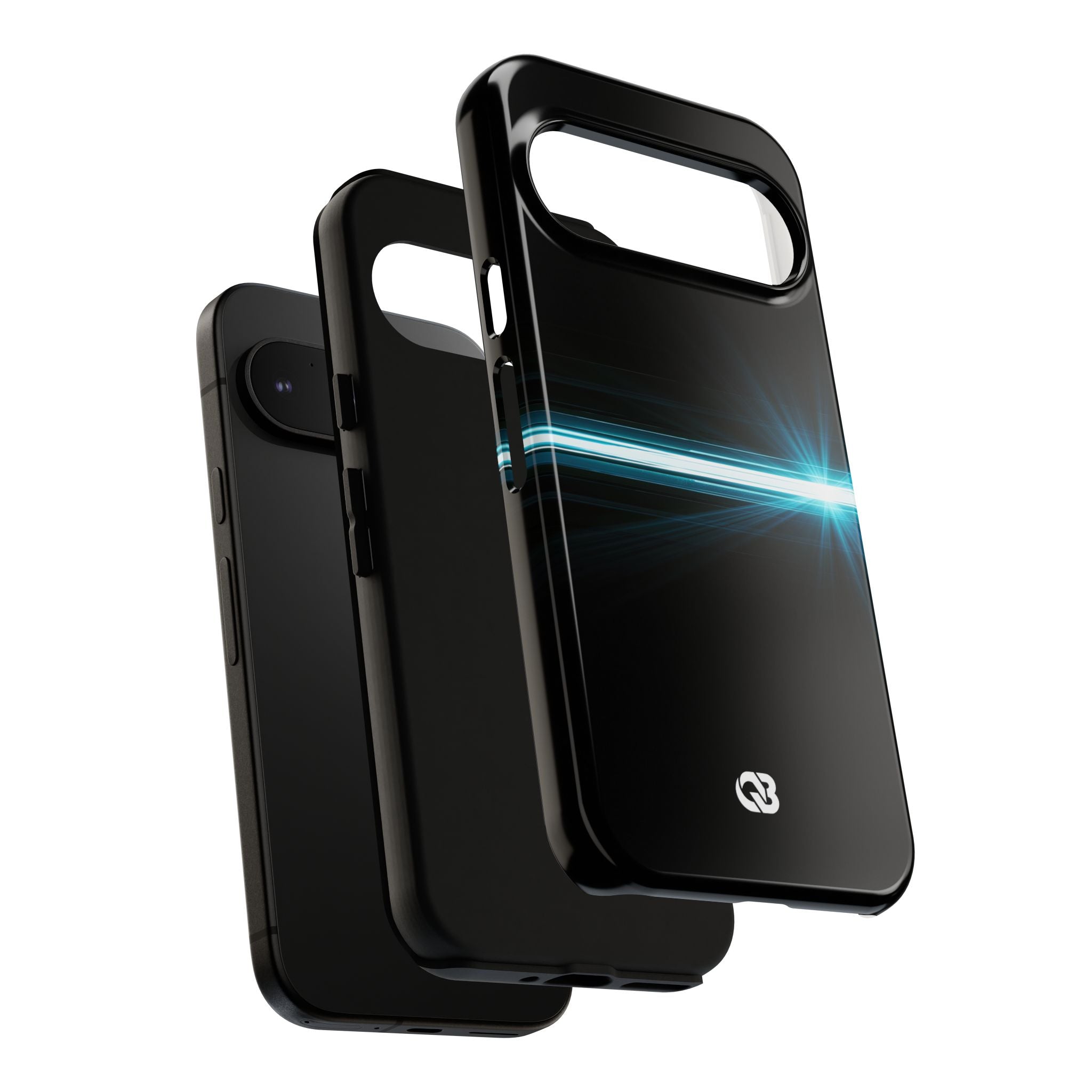 Blue Tough Phone Case for Google Pixel - Electric Cyan Ray
