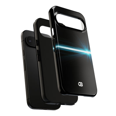 Blue Tough Phone Case for Google Pixel - Electric Cyan Ray