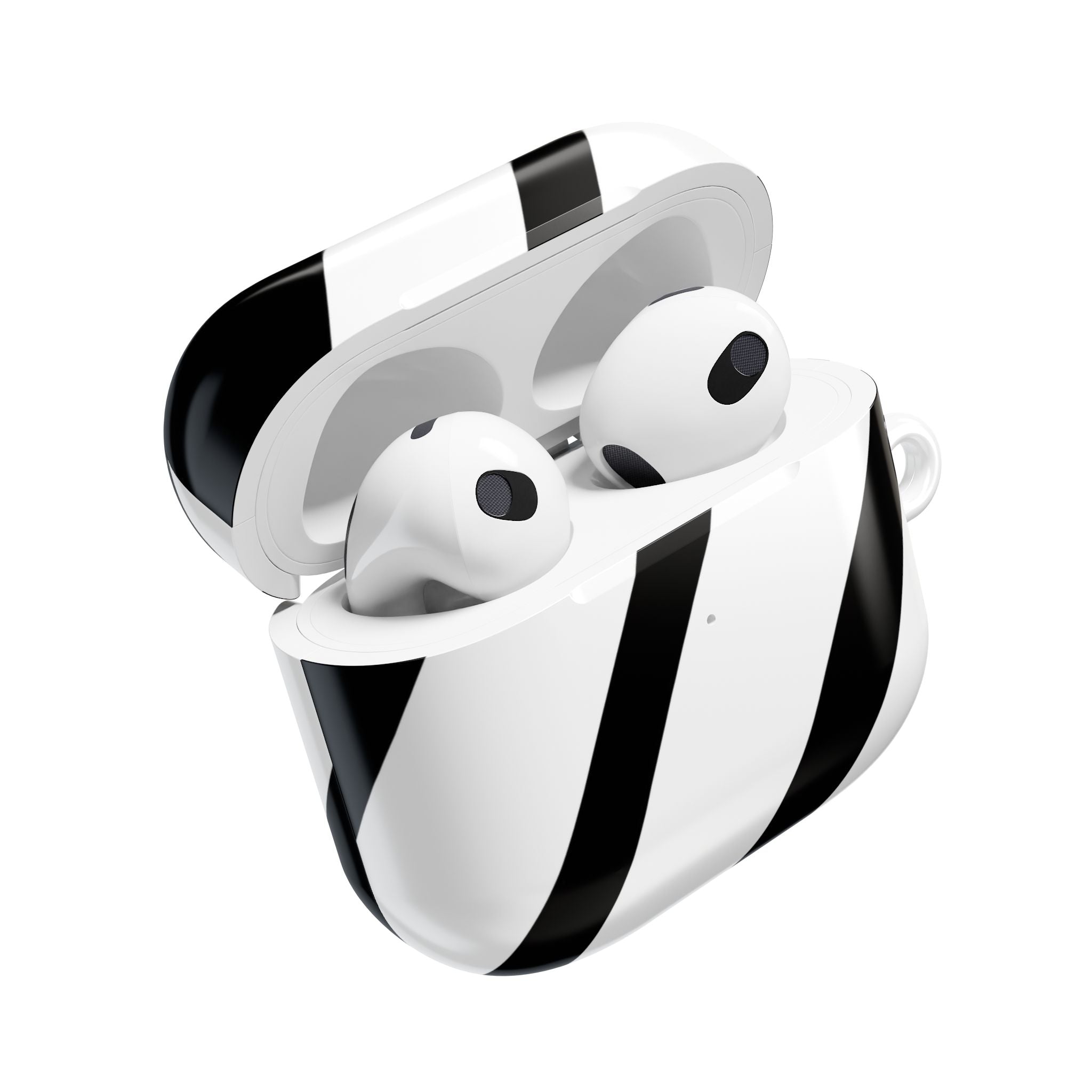 Diagonal Stripes BlackWhite - AirPods Case