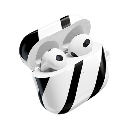 Diagonal Stripes BlackWhite - AirPods Case