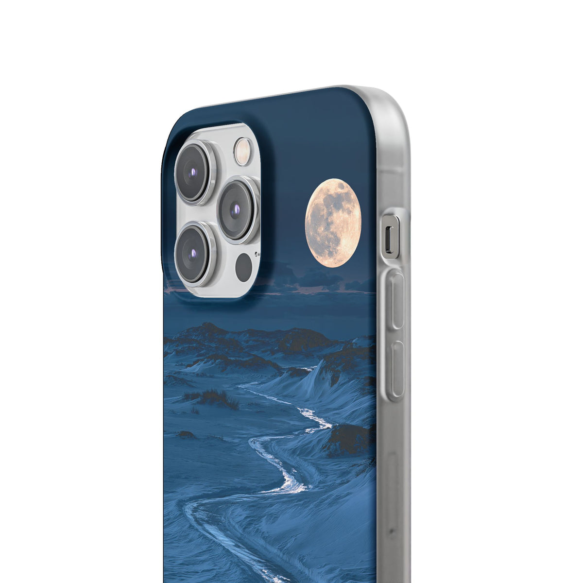 Arctic Moon Drift · Lite Phone Case for iPhone ·  Blue