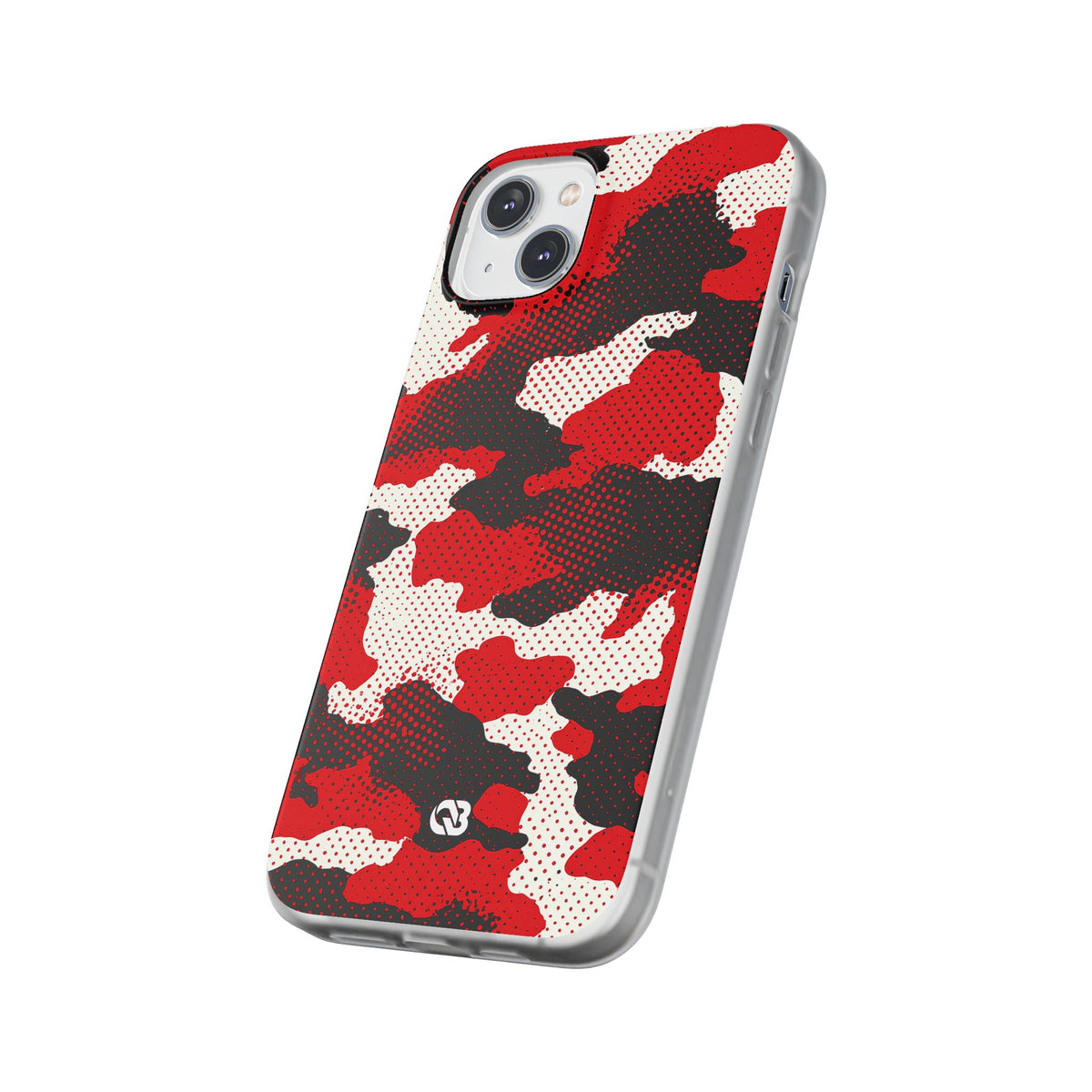 Crimson Halftone Camo · Lite Phone Case for iPhone ·  Red