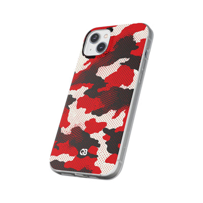 Crimson Halftone Camo · Lite Phone Case for iPhone ·  Red