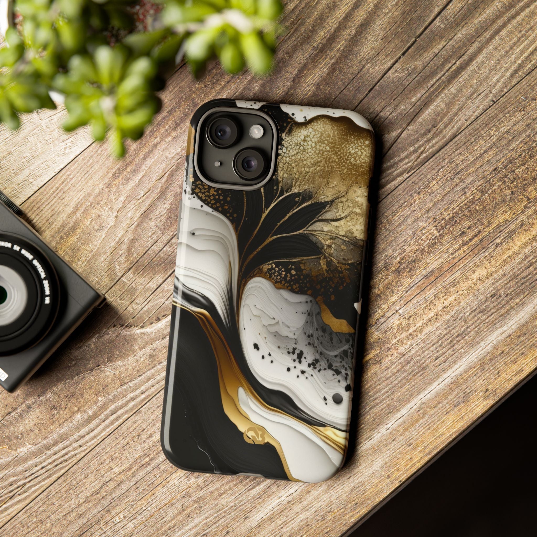 Molten Onyx Gold · Tough Etui na telefon dla iPhone