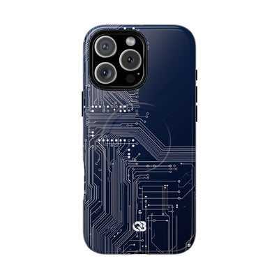 Blue Tough 2.0 Magsafe Phone Case for iPhone - Cobalt Data Stream