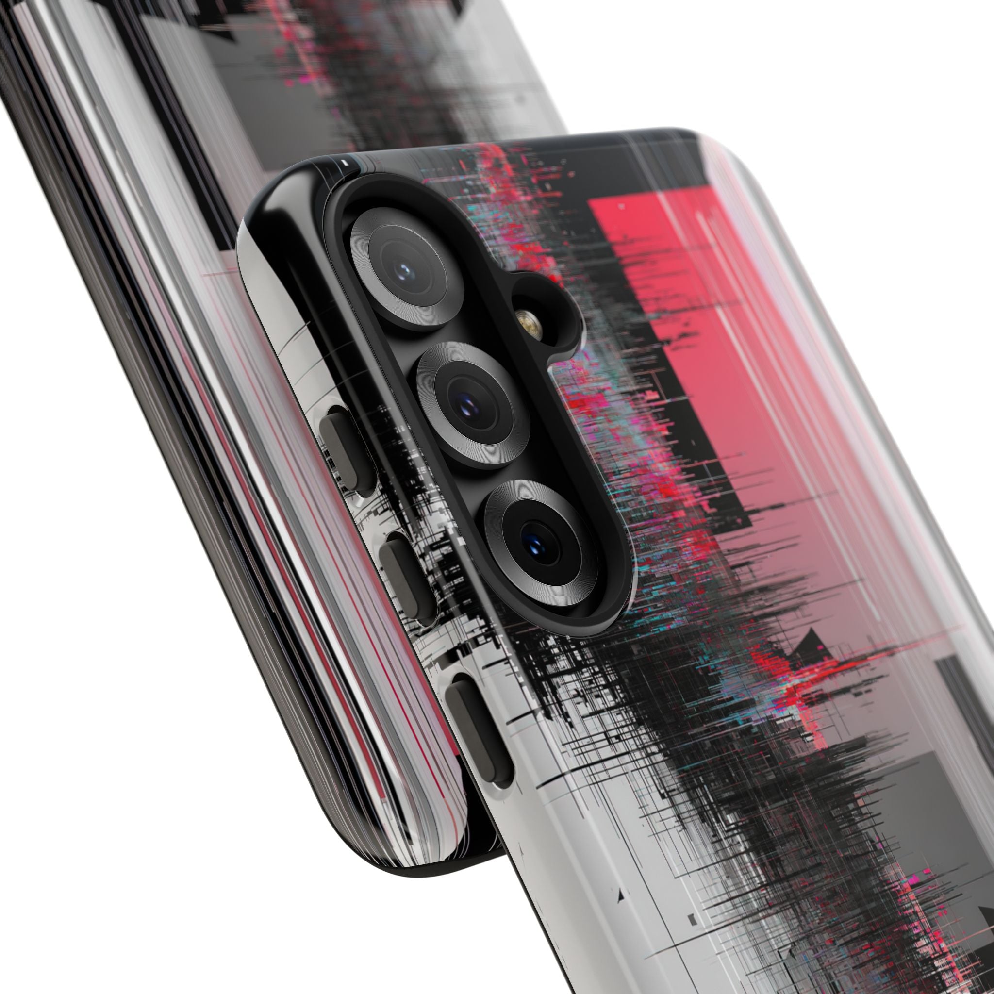 Black Tough Phone Case for Samsung - Crimson Data Leak