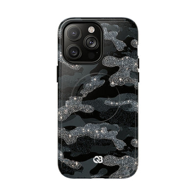 Glitter Shadow Camo · Tough 2.0 Magnetic Phone Case for iPhone · Black