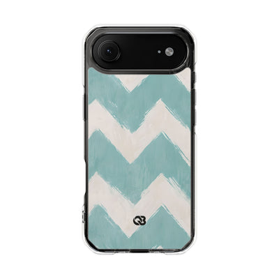 Teal Painted Chevron · Impact Coque de téléphone pour iPhone · Magsafe