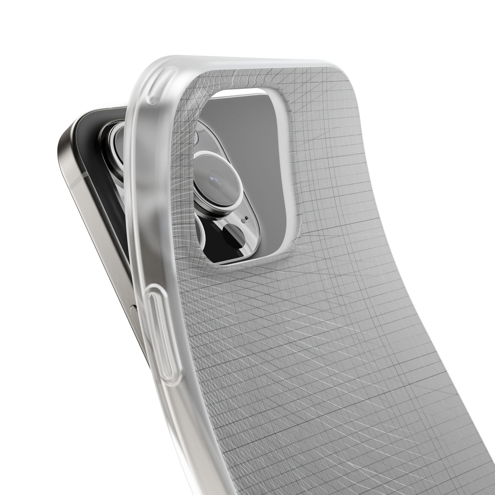 Grey Lite Phone Case for iPhone - Chrome Mesh Warp
