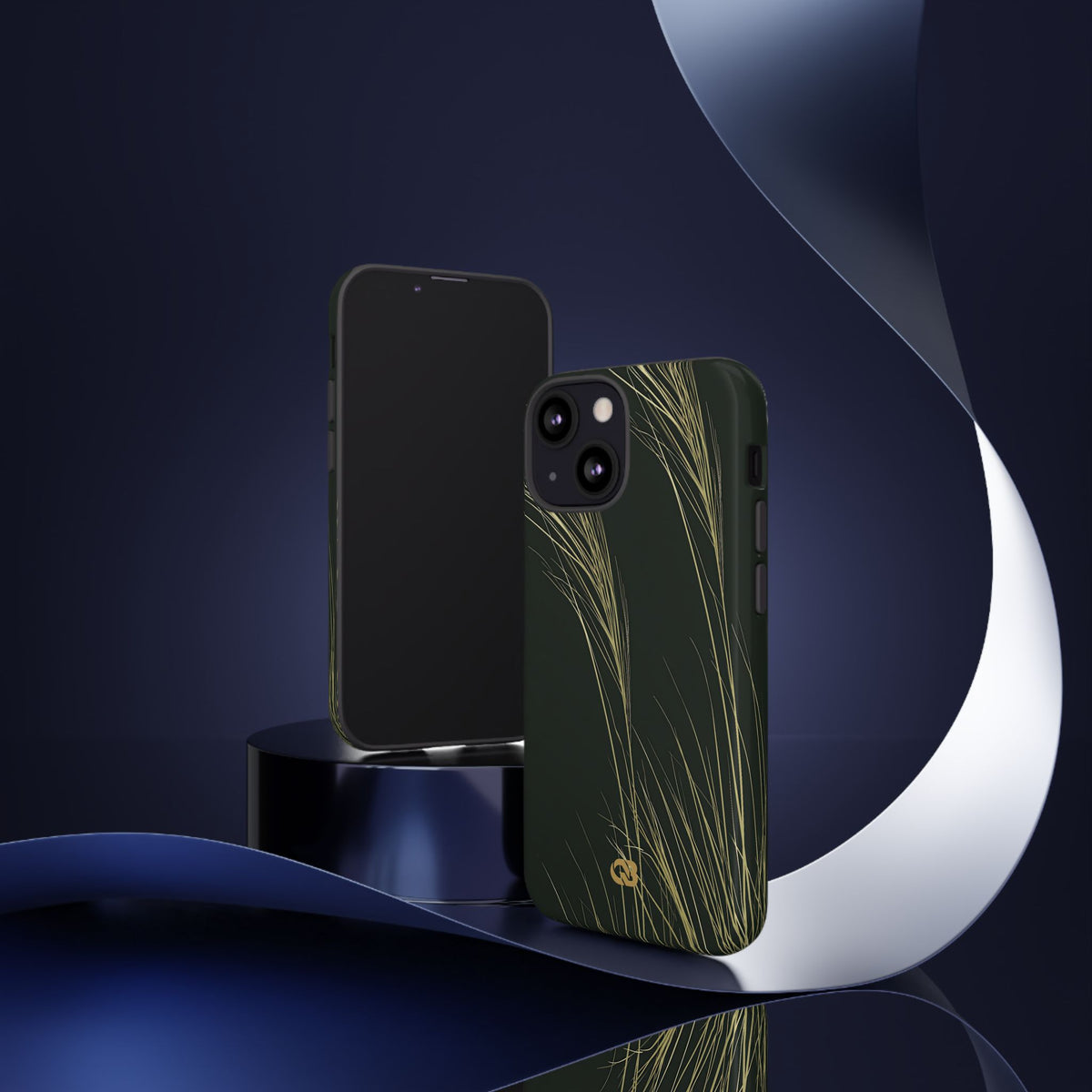 Golden Whispering Reeds · Tough Phone Case for iPhone · Green