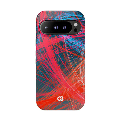 Neon Fiber Stream · Tough Phone Case for Pixel ·  Red