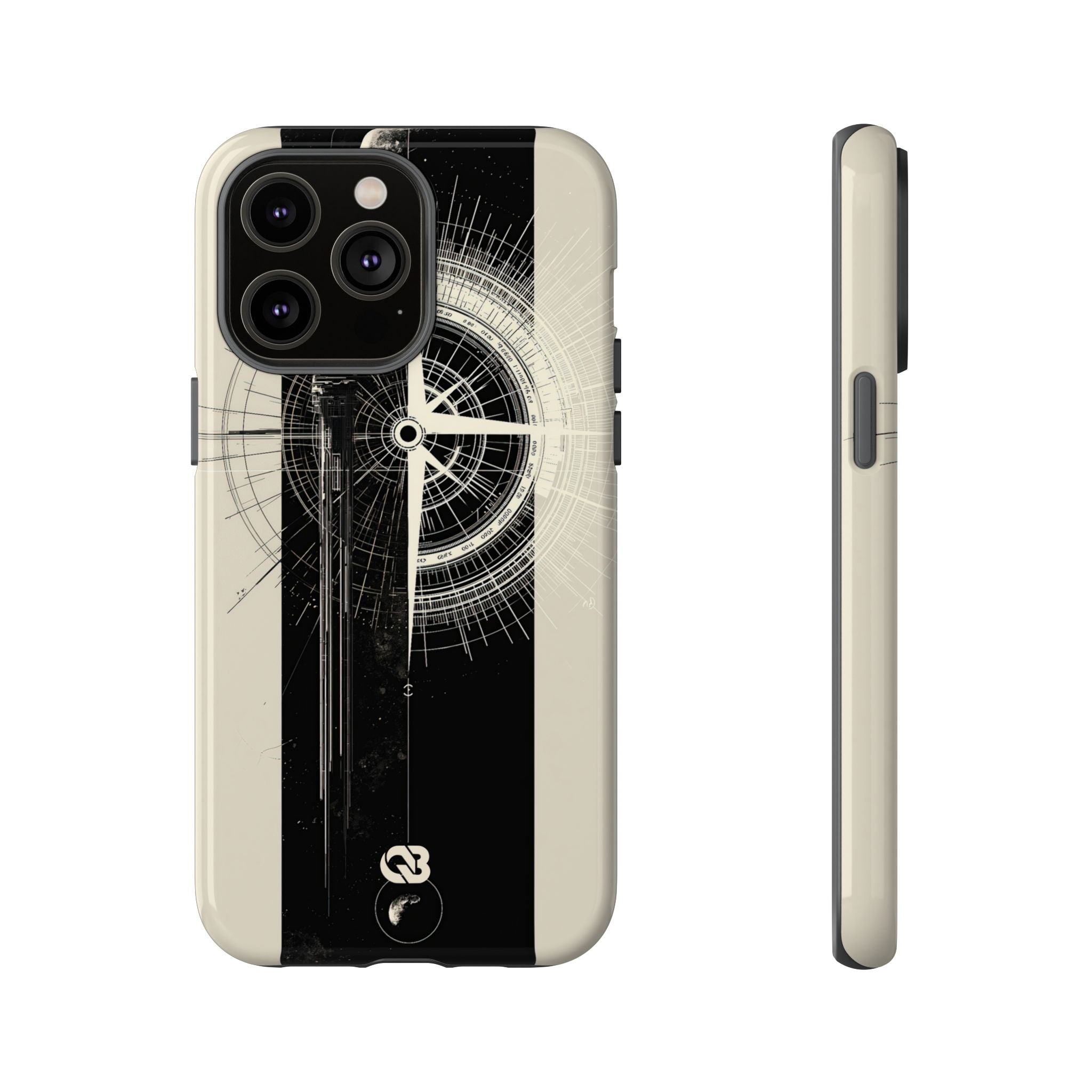 Beige Tough Phone Case for iPhone - Zenith Vector Spire