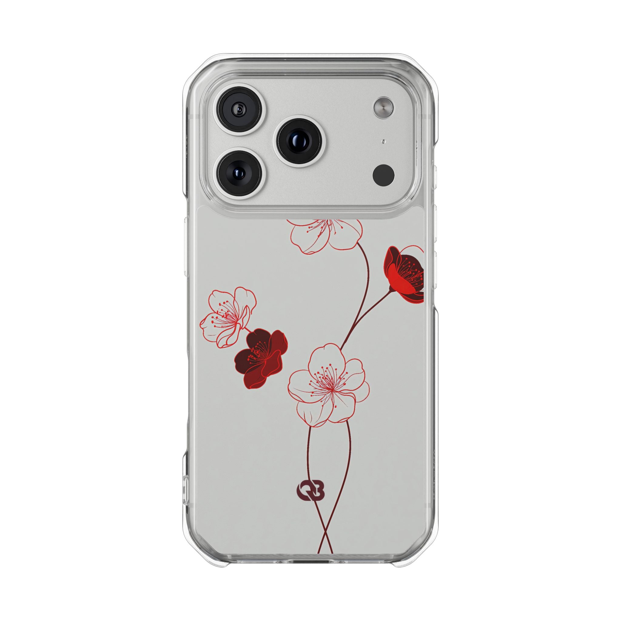 Red Impact MagSafe Phone Case for iPhone - Kyoto Ember Bloom