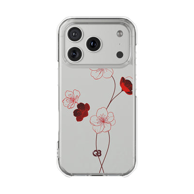Red Impact MagSafe Phone Case for iPhone - Kyoto Ember Bloom