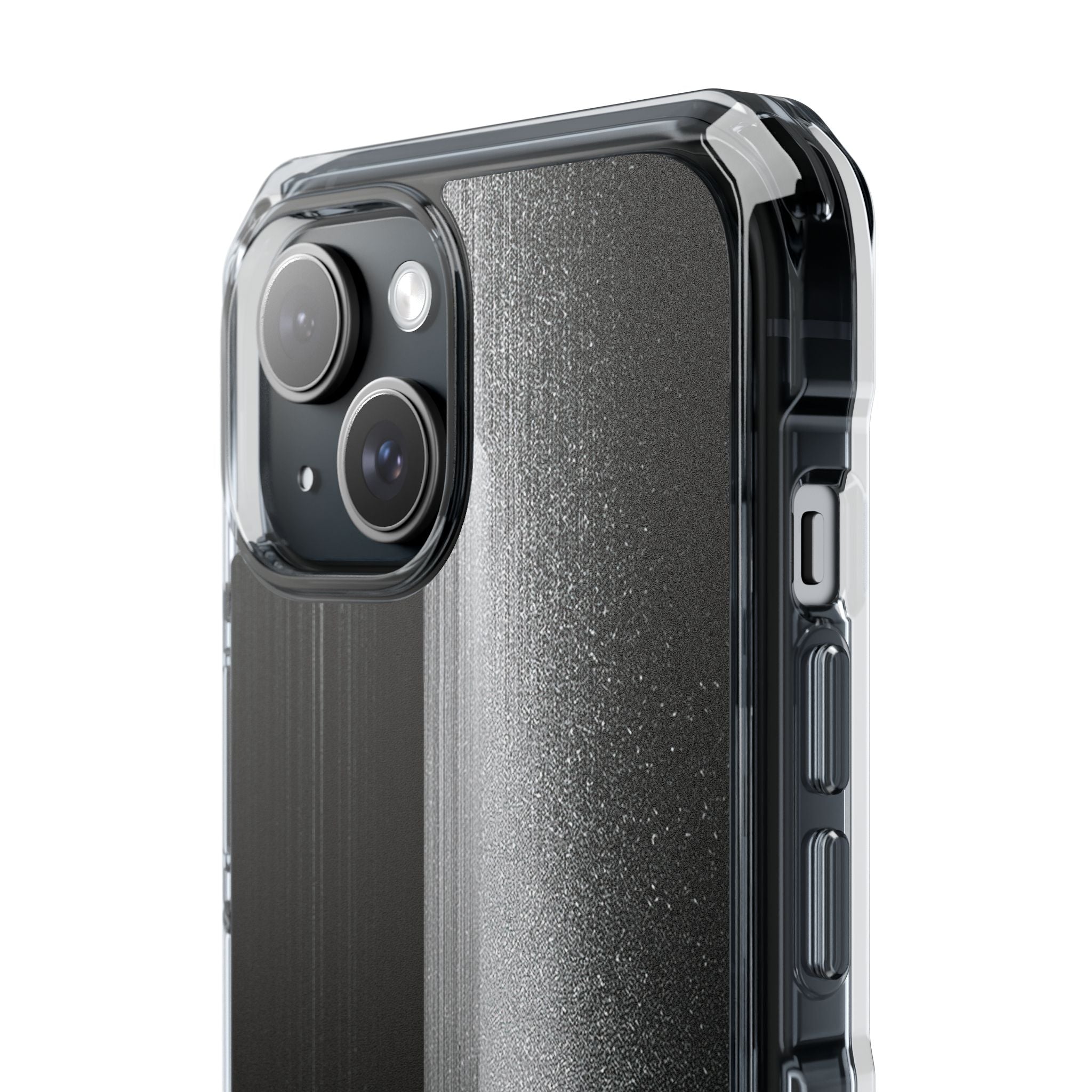Black Impact MagSafe Phone Case for iPhone - Brutalist Pixel Monolith